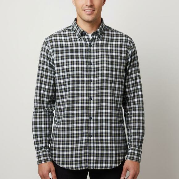 Land's End XXL Lightweight Coastal Flannel Plaid - Picture 1 of 11